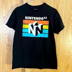 Retro Gamers Nintendo 64 Black Tee Top